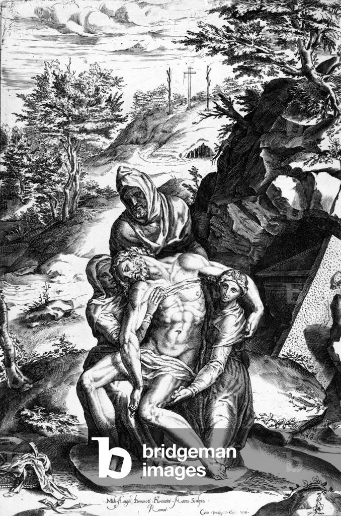 Pieta, engraved by Alberti Cherubino (engraving)