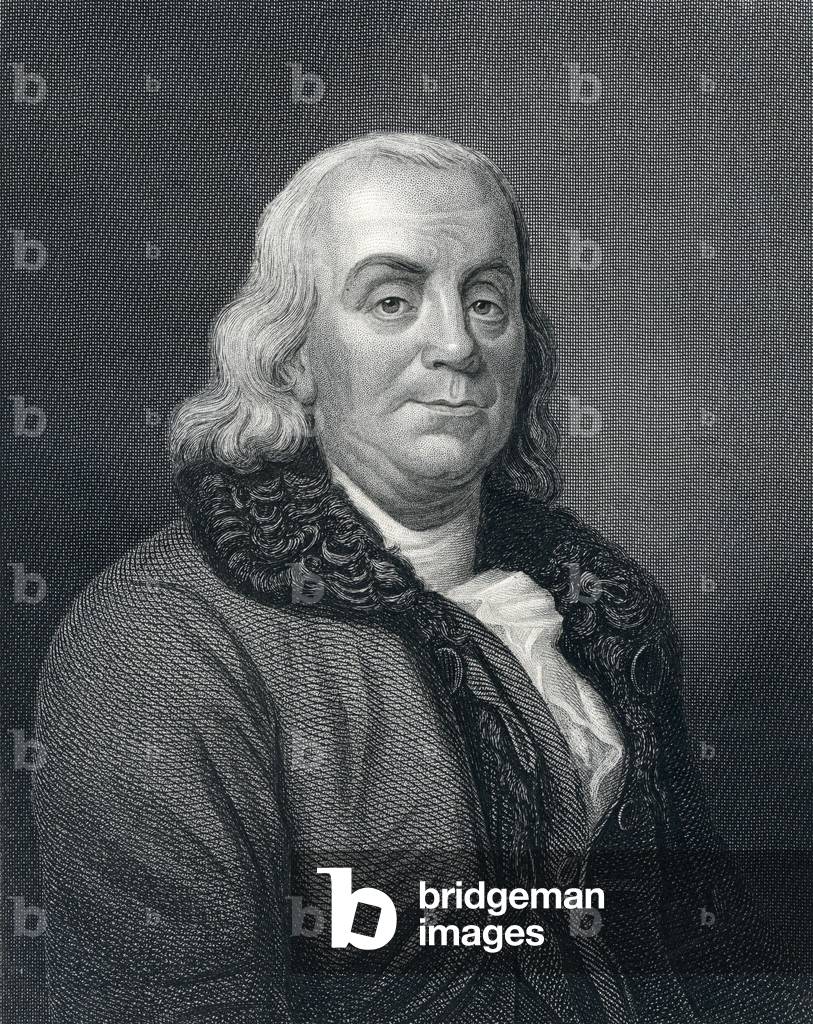 Portrait of Benjamin Franklin, c.1833 (engraving)
