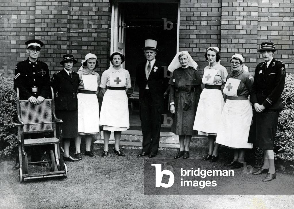The St. John's Ambulance Team at Bracknell, early 20th Century (photograph)