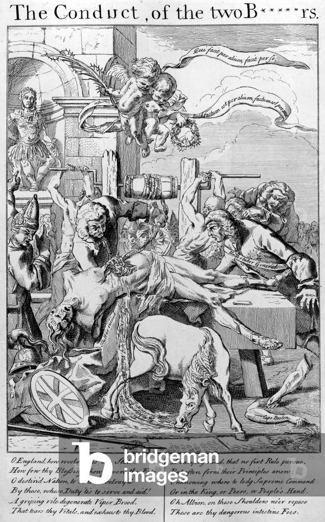 The Conduct of the Two B*****rs, 1749 (etching)