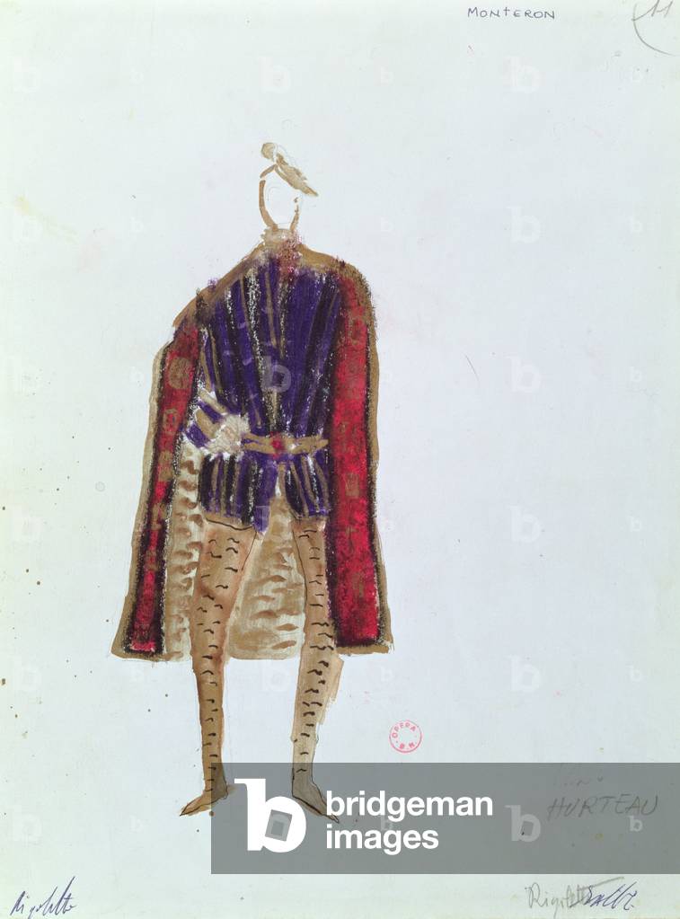 Costume Design for Monterone in the opera 'Rigoletto' by Giuseppe Verdi (1813-1901) 1970 (mixed media)