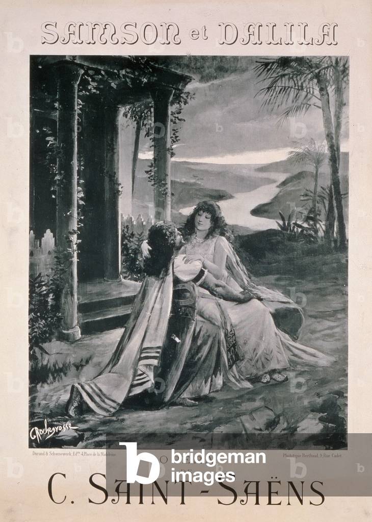Poster pubblicità 'Sansone e Dalila ', opera di Camille Saint Saens (1835-1921) (litho)
