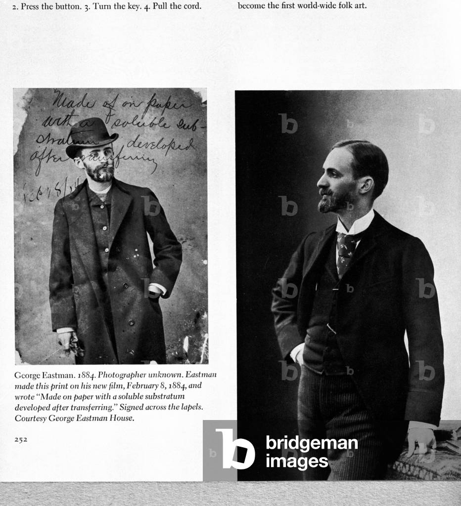 Due ritratti di George Eastman (1854-1932) 1884 e 1890 (foto b/n)