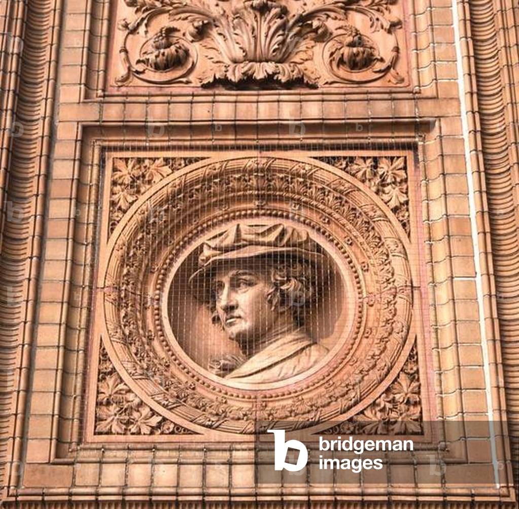 Detail of the facade of the Hamburger Kunsthalle (photo)