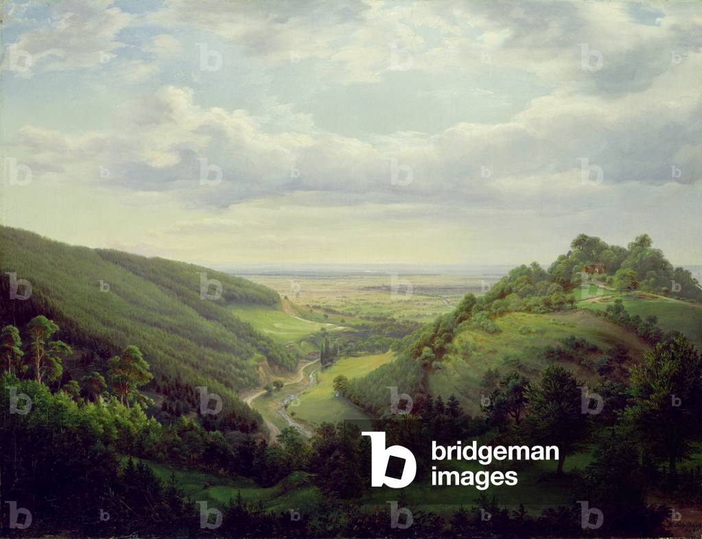 View from the Heilenberg Castle at Jugenheim on the Rhine, 1846 (oil on canvas)