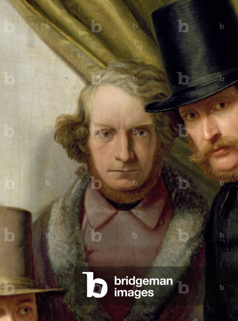 The Members of the Hamburg Artist's Club, 1840 (oil on canvas) (detail of 145522)