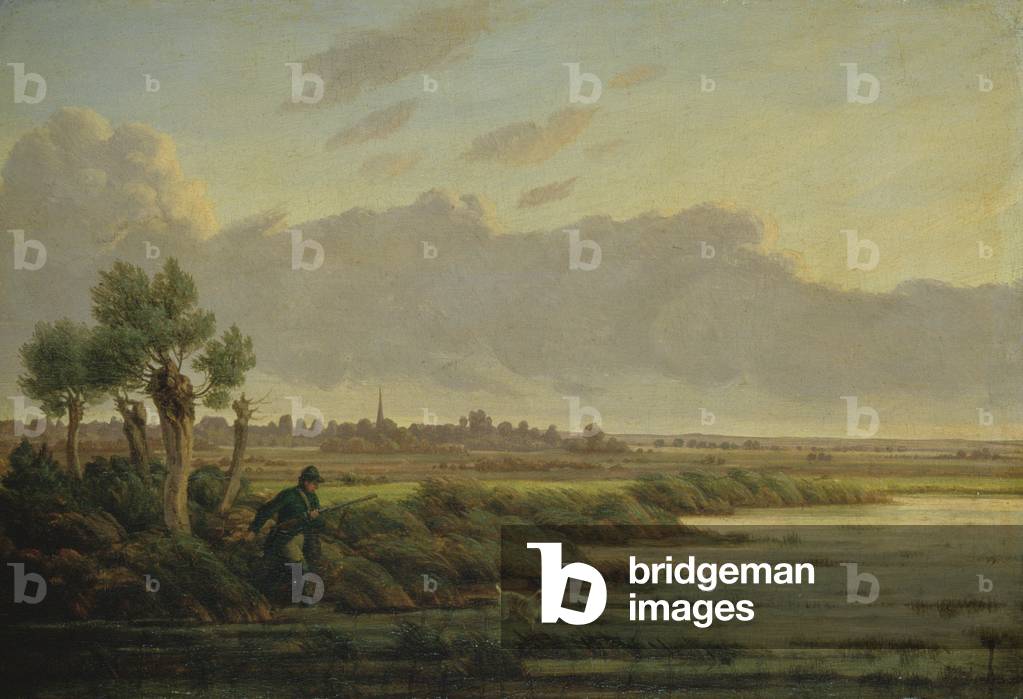 Bild von Gemälde "Auf der Alster in Winterhude", 1834 von Heinrich Stuhlmann