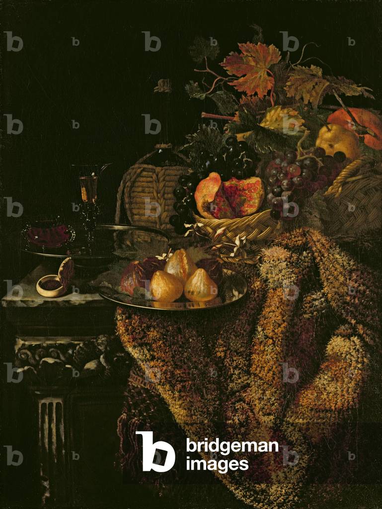 Image of Painting depicting Fruit Still Life (oil on canvas) by Christian Berentz