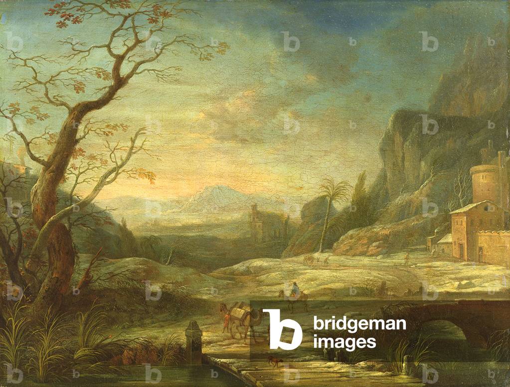 Oriental Landscape (oil on canvas)