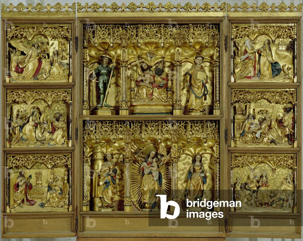 The Trinity Altar of the Bottcheramtes, 1512-20 (carved and gilded oak)