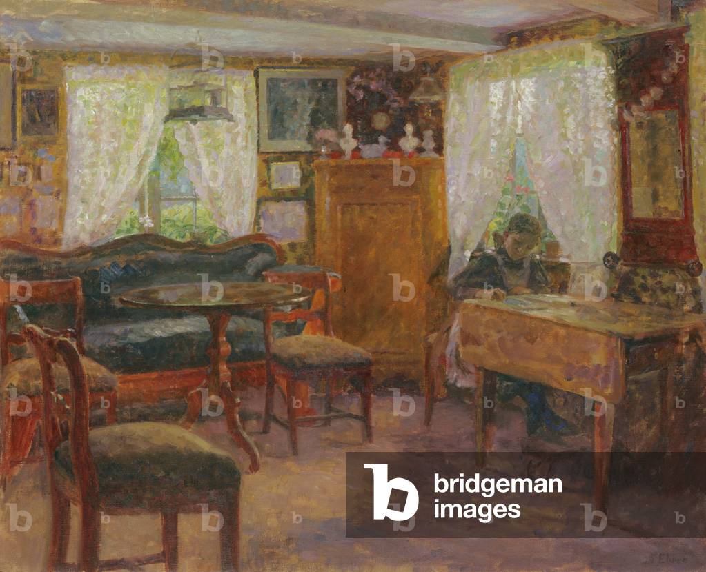 Sitting Room in Finkenwerder (oil on canvas)