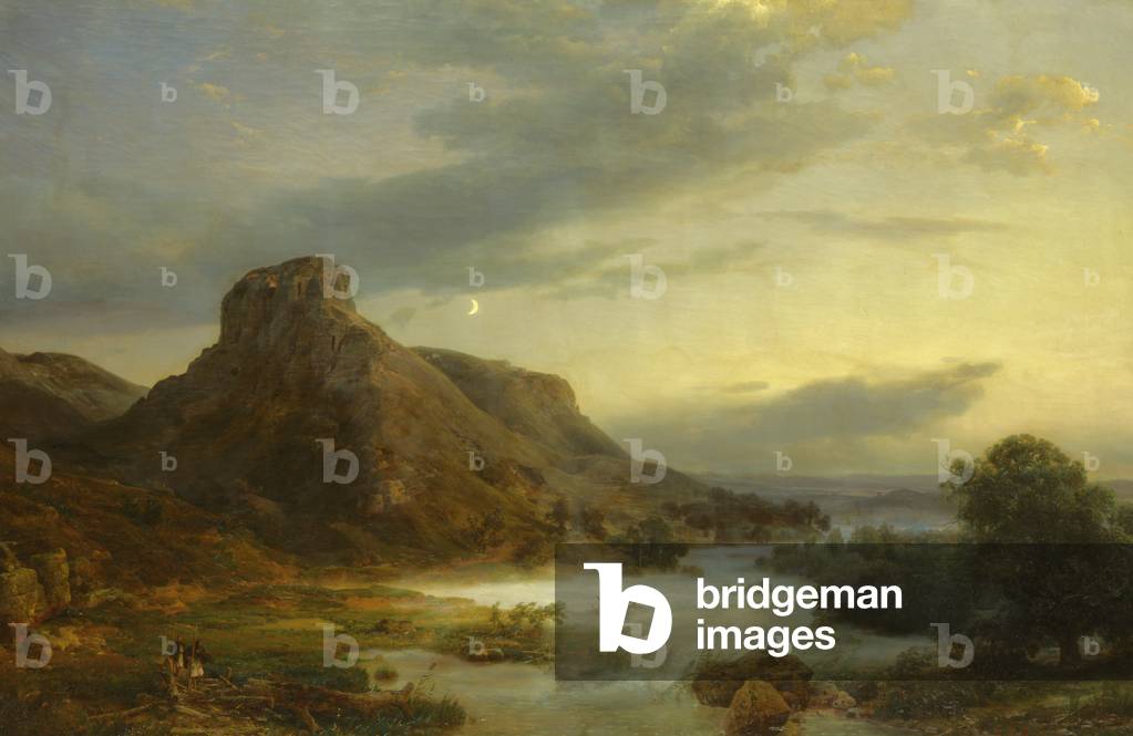 berge in ein abend nebel, 1856 (öl auf leinwand)