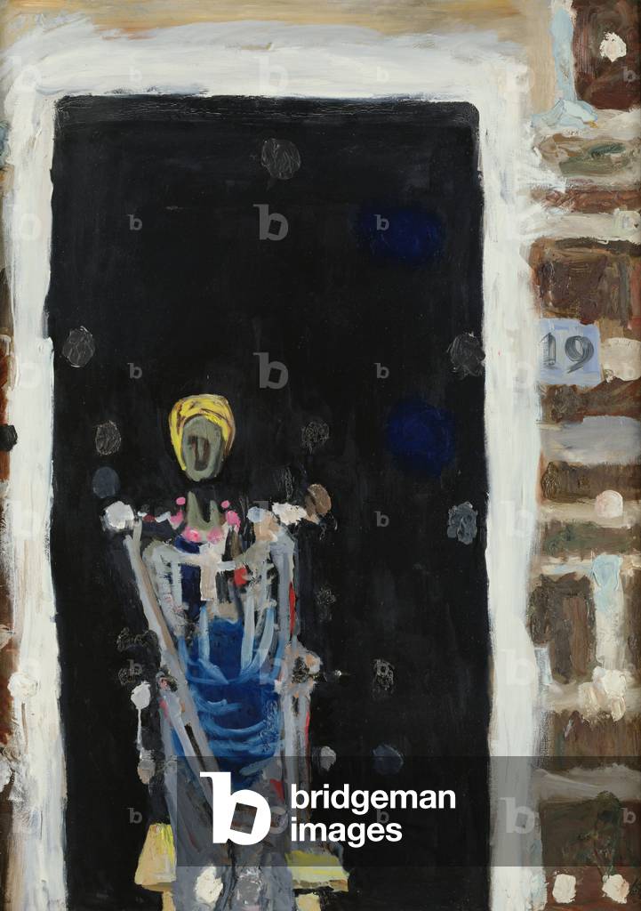 Old Woman from Fumone II, 1964 (mixed media on hardboard)