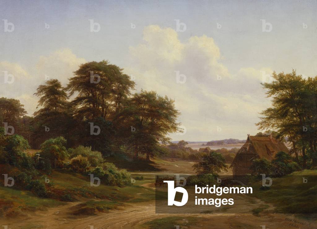 Old Watermill in the Reinbek, 1853 (oil on canvas)