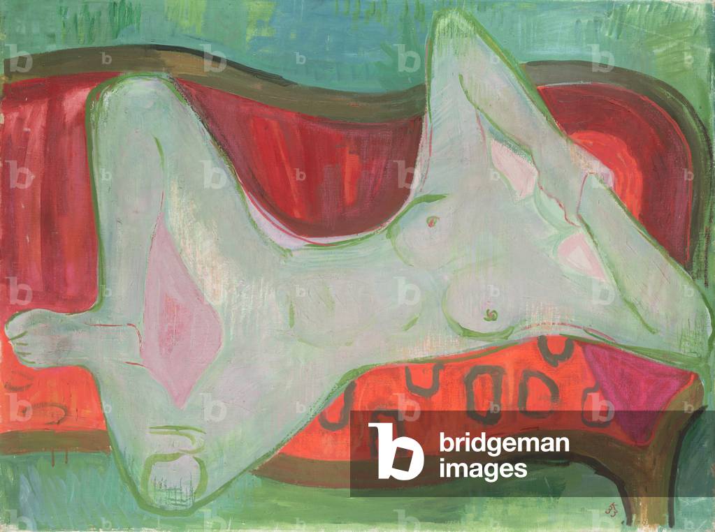 Nude on a Red Sofa, 1933 (oil on canvas)