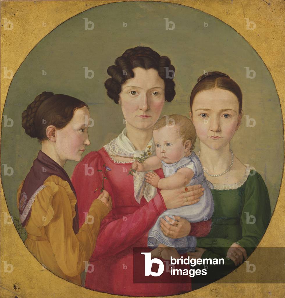The Sisters Malvine (1811-85), Hermine (1801-52), Adelheid (1824-82) and Ida Speckter (1809-94), 1825 (oil on canvas)