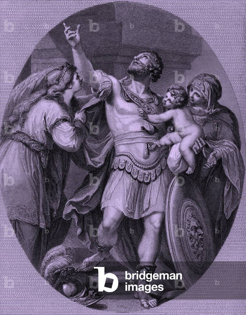 Troilus and Cressida (Act V, Scene 3) Play by William Shakespeare (engraving)