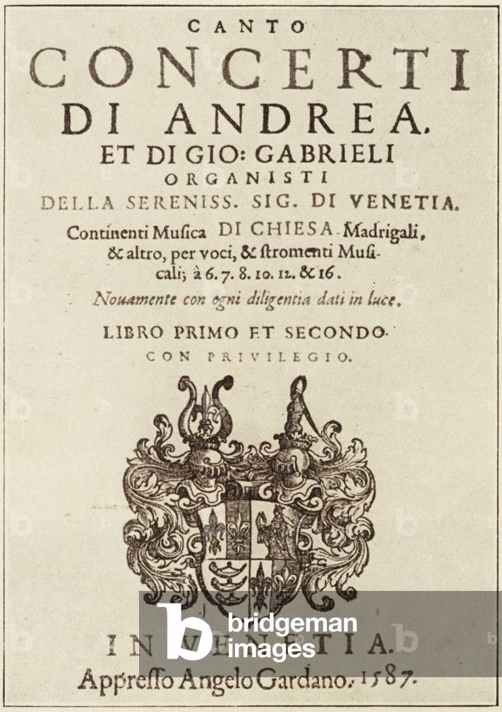 GABRIELI Giovanni Title-page to