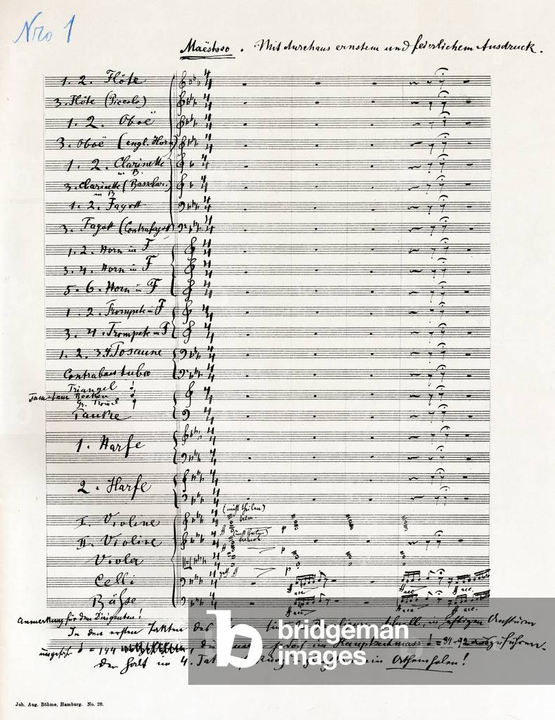 Gustav Mahler original manuscript