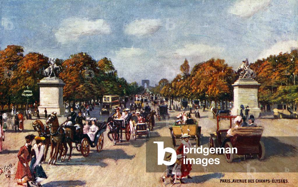 Paris - Champs-Élysées avenue (postcard)