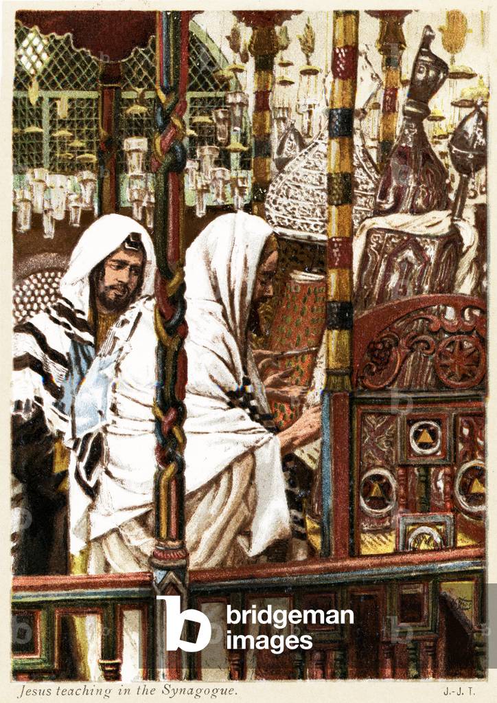 Jesus teaching in the Synagogue - St Matthew - Bible