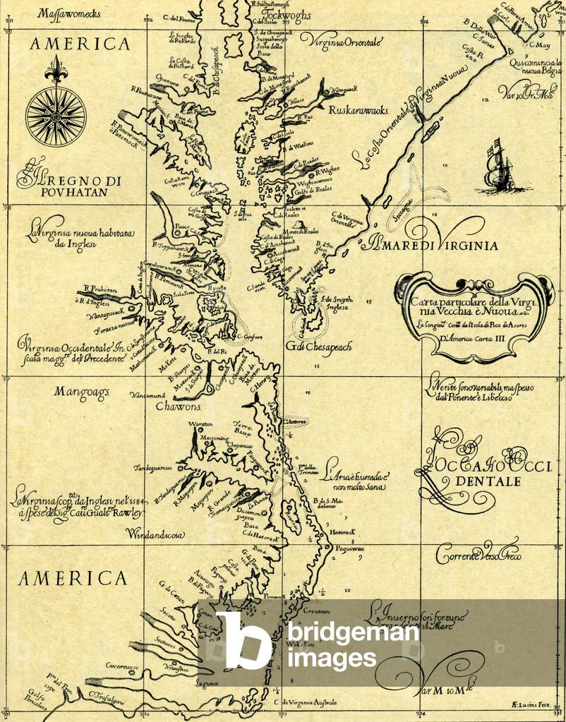 Map of Old and New Virginia, 1646-47