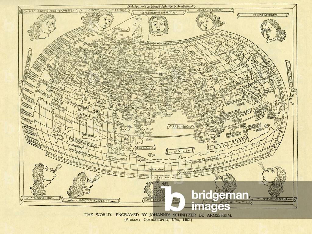 The World - map engraved by Johannes Schnitzer