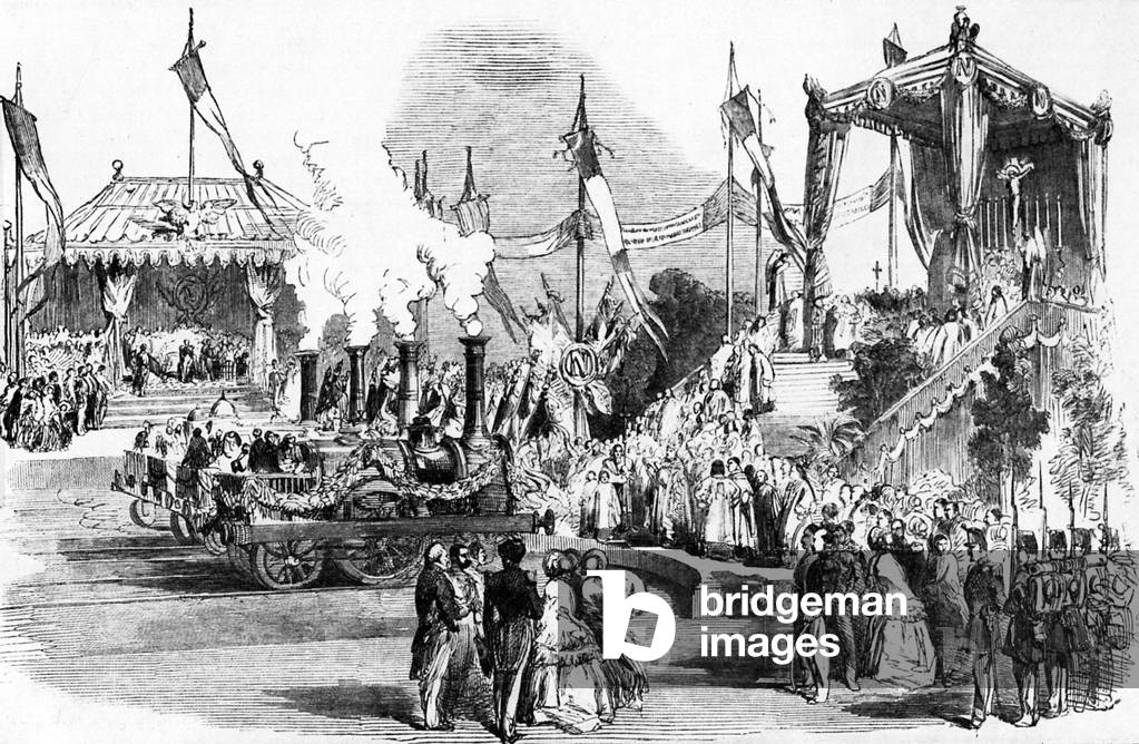 Archbishop of Strasbourg blessing locomotives