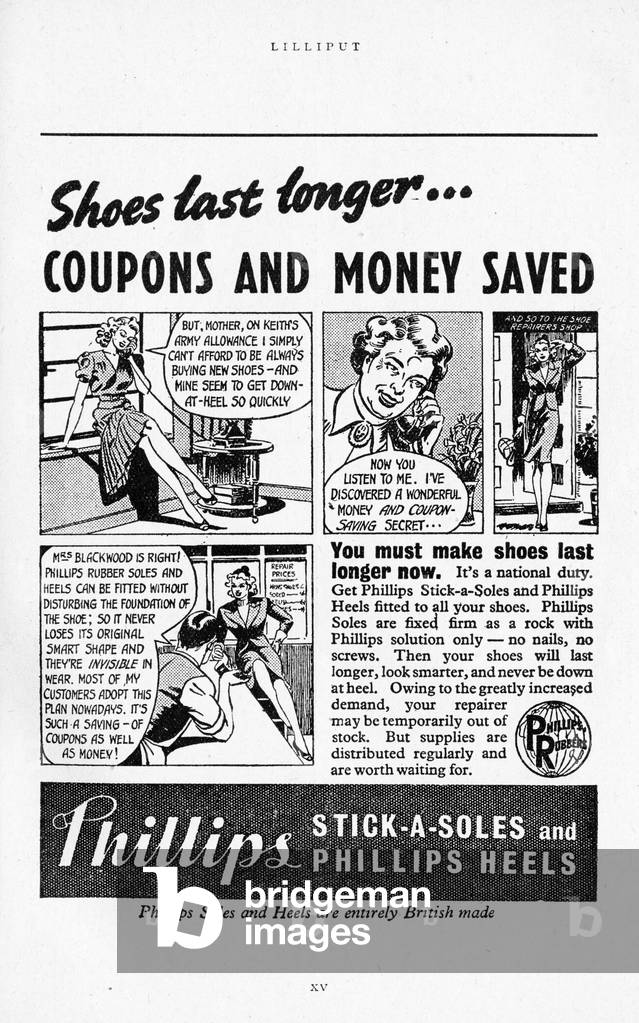 Phillips Soles and Heels World War 2 Advertisement