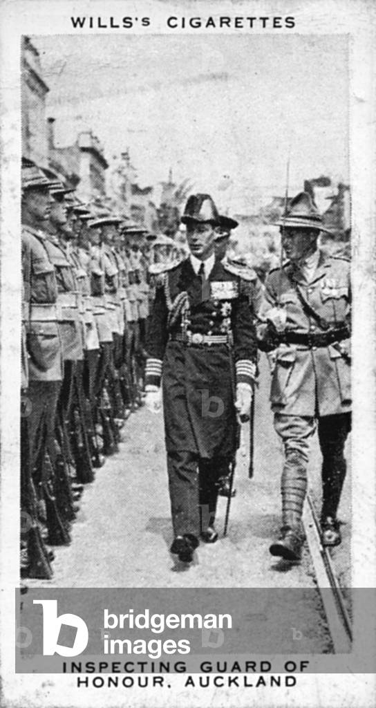 King George VI inspecting Guard of Honour in Auckland
