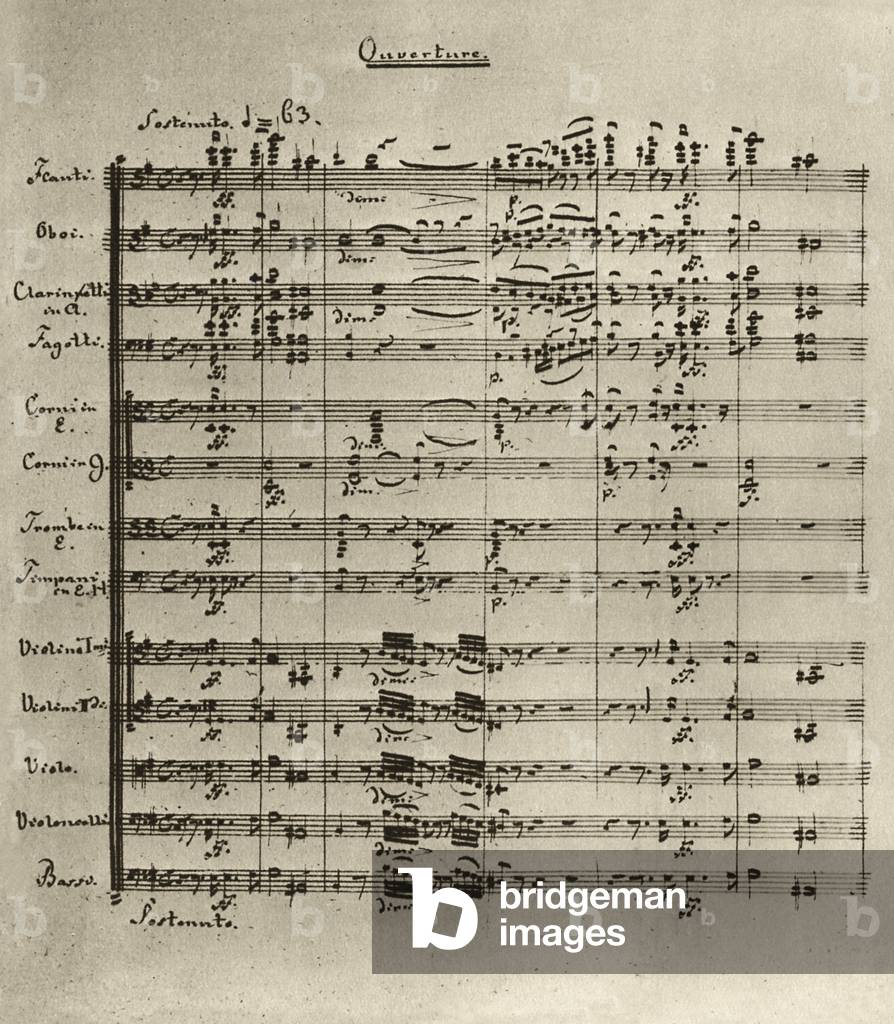 First page of the score to Raupach's 'King Enzio'