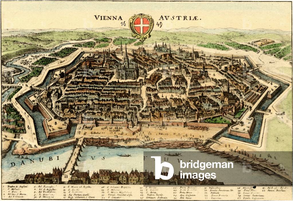 Vienna 1649 with moats