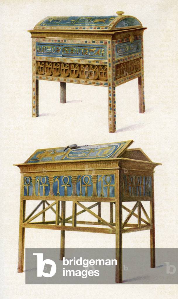 Trunks with blue inlay - ancient Egyptian