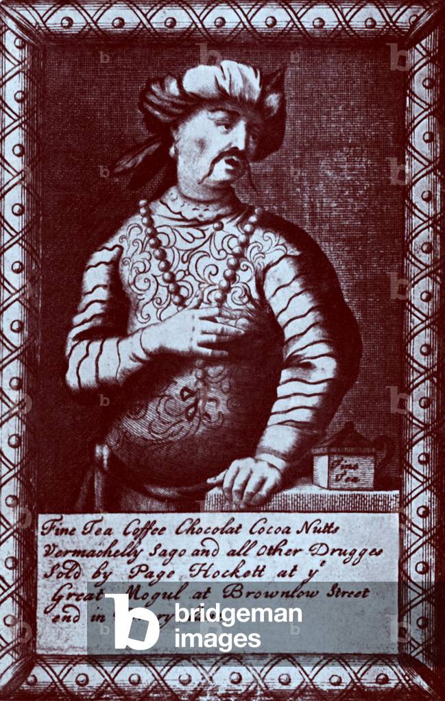 18th century advertisement for tea, 1947 (print)