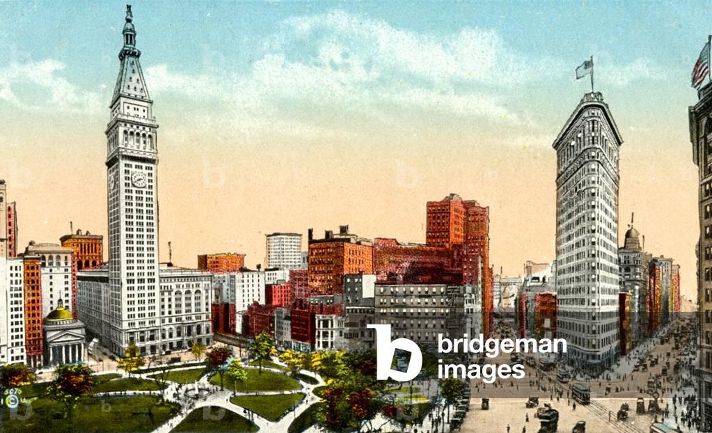 NEW YORK - Madison Square, end of 19th - beg of 20th century  (postcard)