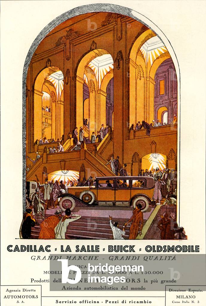 Advertisement for General Motors cars, 1928 (print)