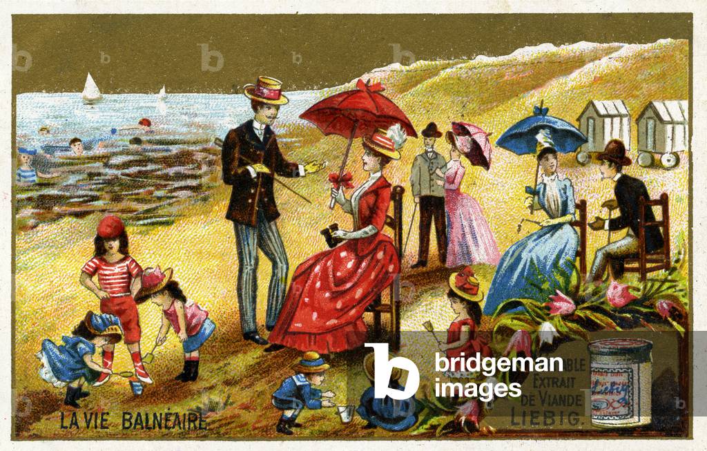 A day at the seaside in France late 19th century