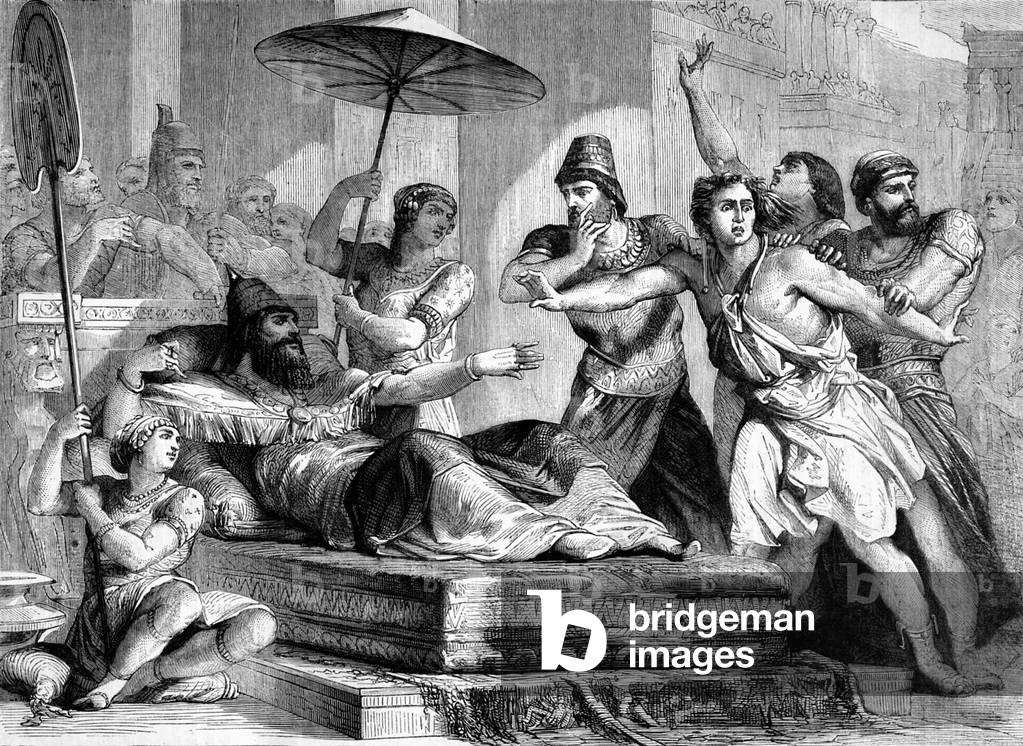 David feigning madness before Achish  - Bible