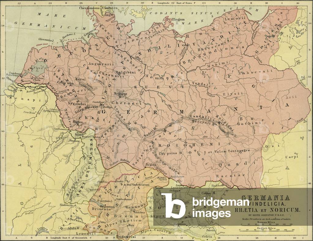 Map of Roman Germany and central Europe