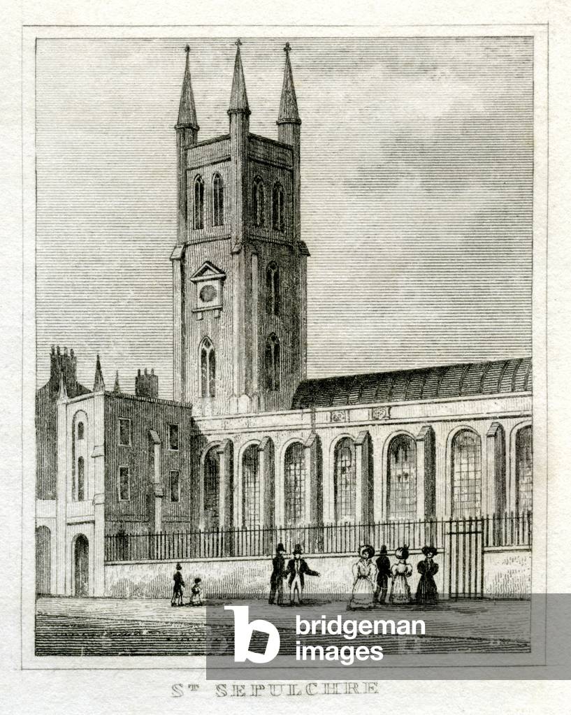 St Sepulchre, Holborn Viaduct, London. from National Views of London &c. Vol. 2, 1835
