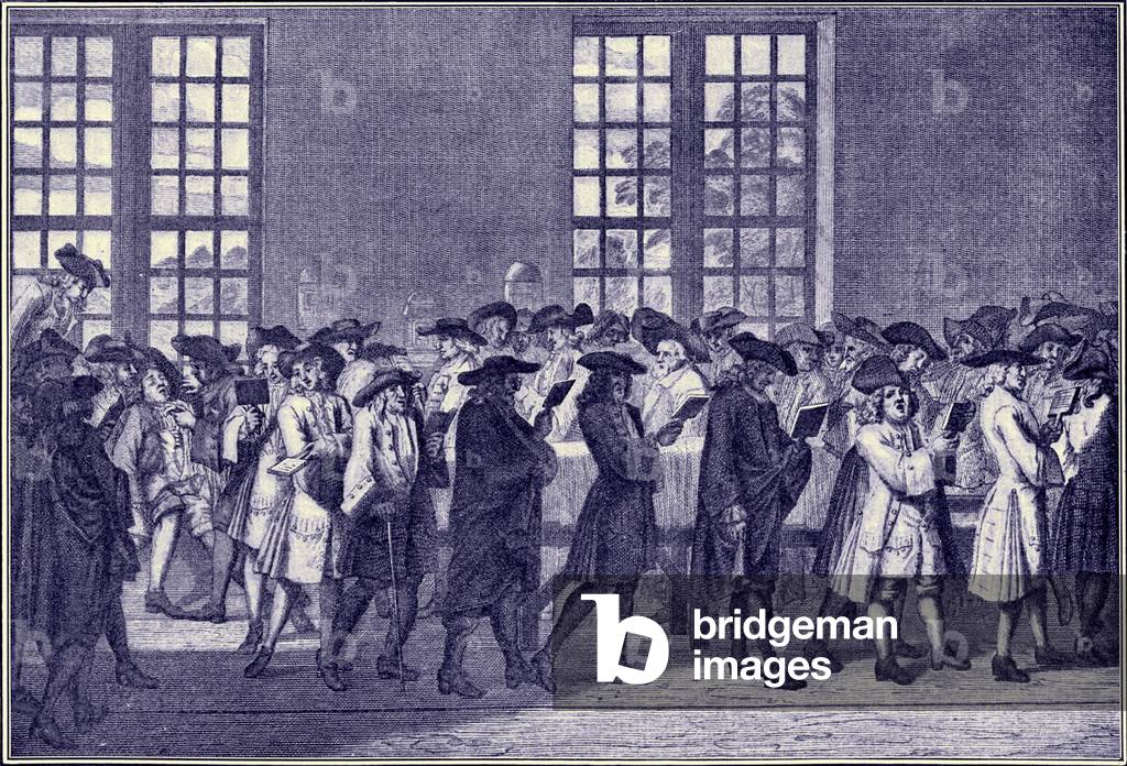 Sephardi Jews  in procession round a coffin