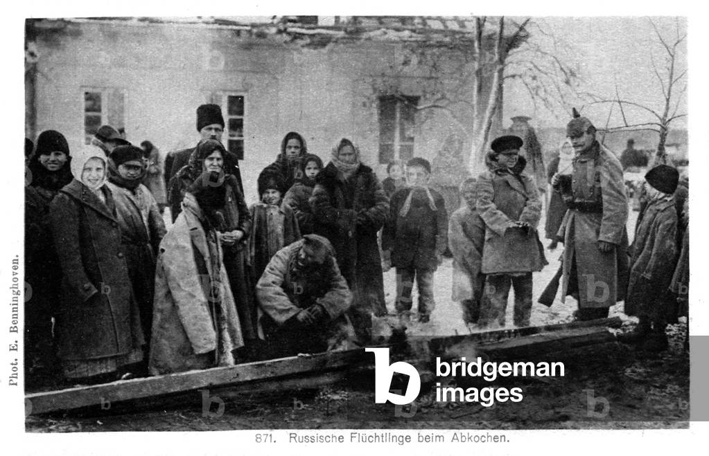 German Occupation on the Eastern Front  in WWI, 1914-18 (b/w photo)