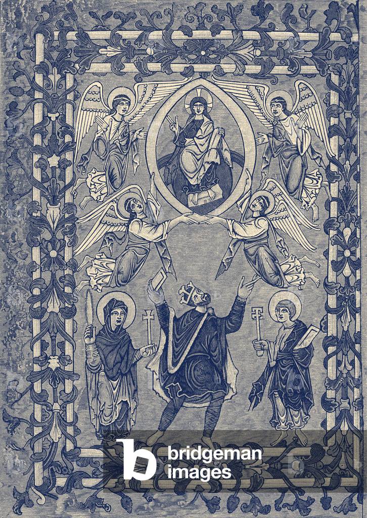 Edgar the Peaceful offering a charter to Christ