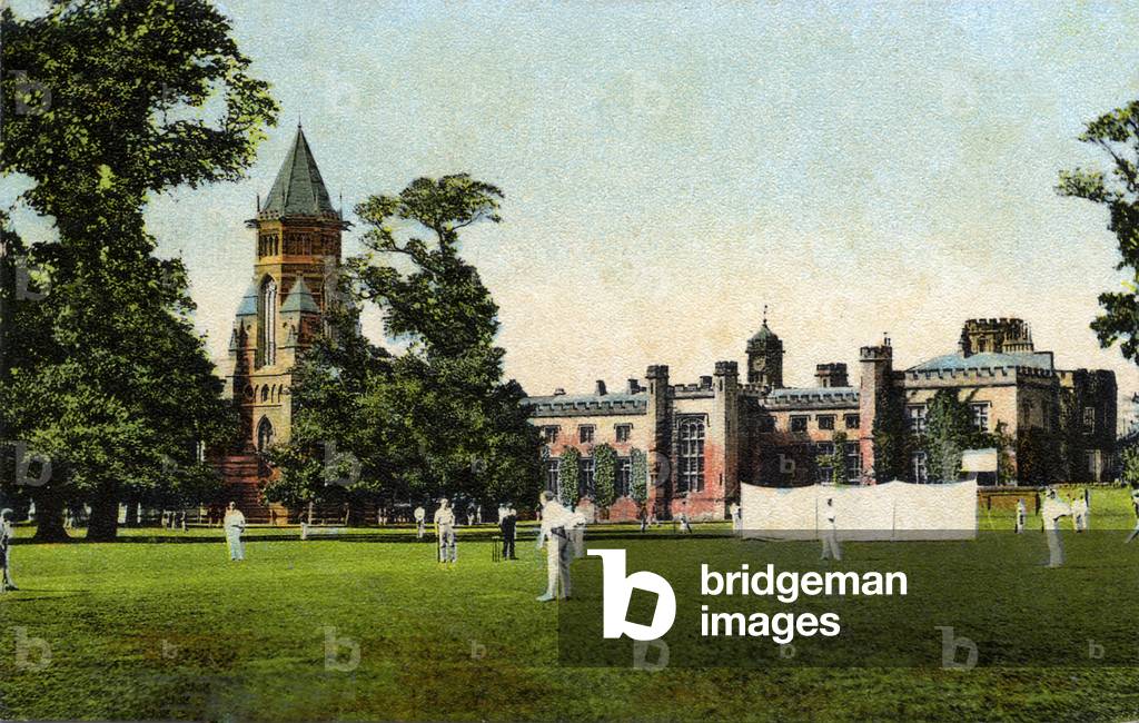 Cricket match at Rugby School, c. 1908