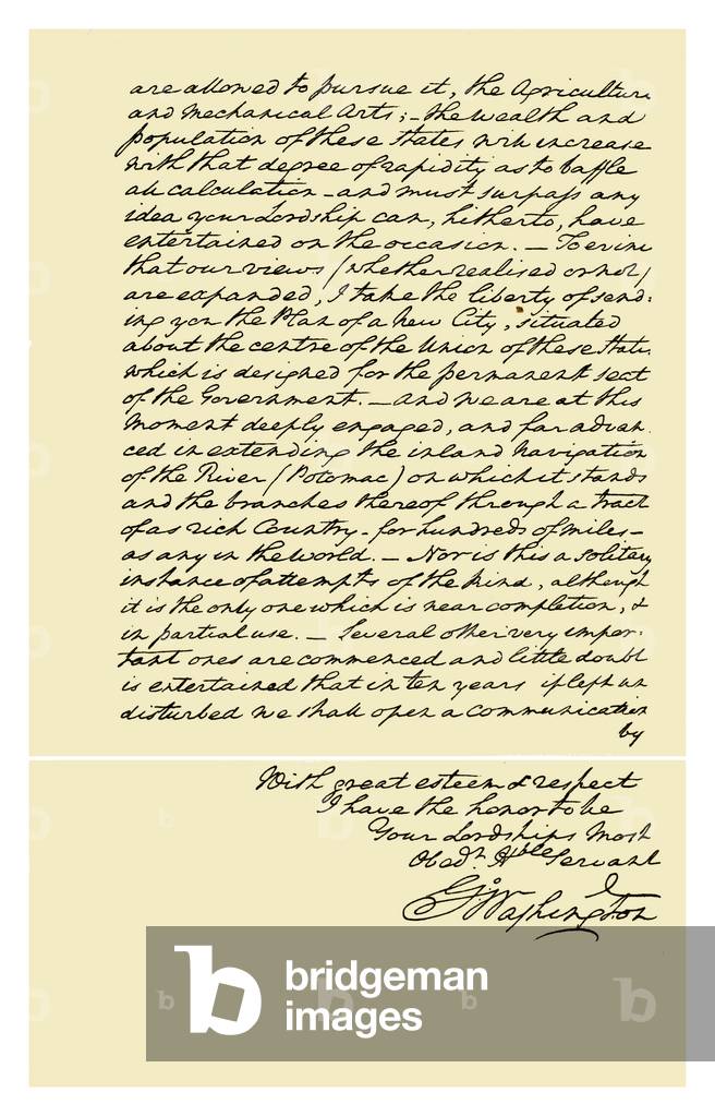 Autograph: George Washington, 1793.