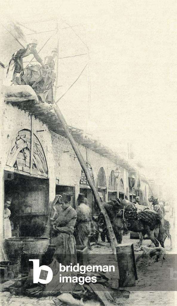 Dye works in Damascus, Syria in   1894.