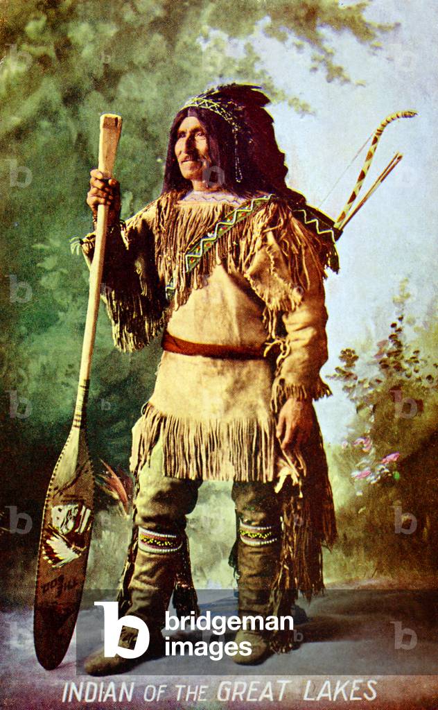 Man in American Indian traditional costume