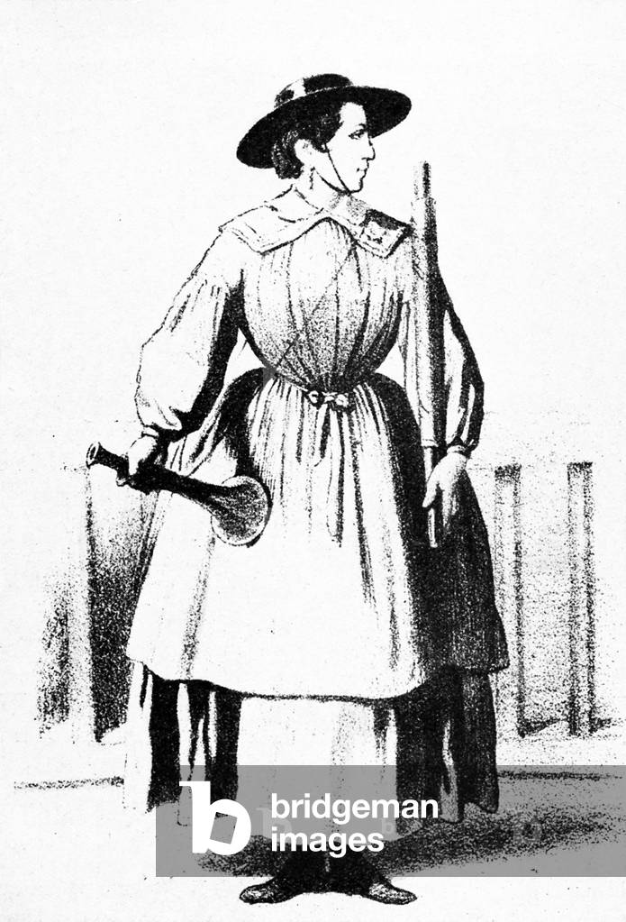 Railway level crossing guard, ca 1845