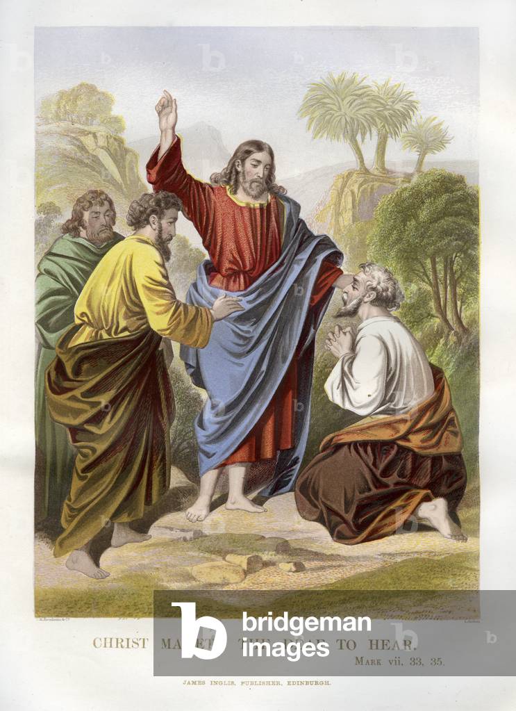 Christ makes the deaf hear - Bible, New Testament