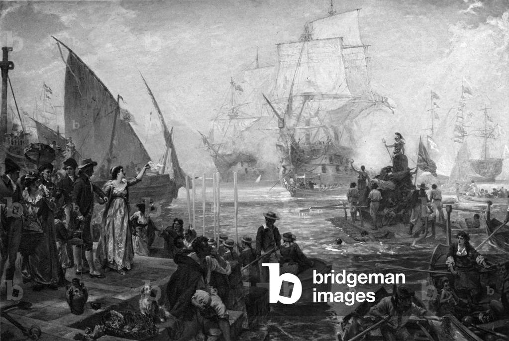 Lady Hamilton welcoming the victors of the Nile